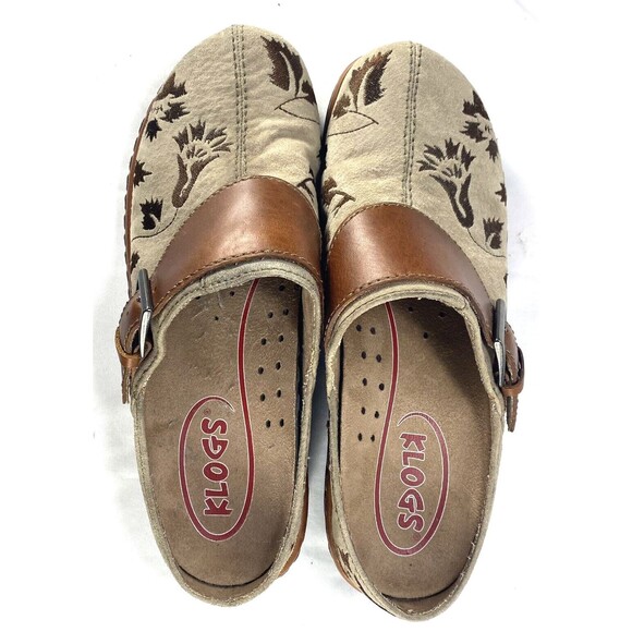 Women's Tan and Brown Clogs - Picture 8 of 10